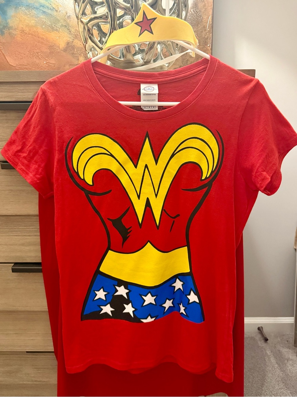 Wonder-Inspired Red Short Sleeve Graphic Tee by Fruit of the Loom